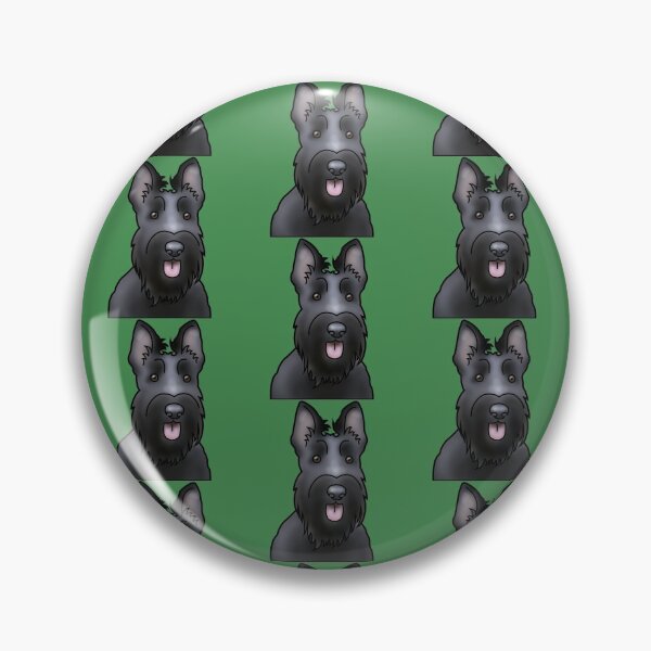Item preview, Scottie Dog Pattern - Scottish Terrier - Dog Portrait - Green designed and sold by JadeMadeThis.