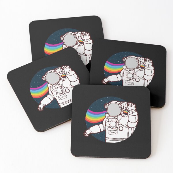 Item preview, Astronaut In Space With Rainbow designed and sold by NiceSign.