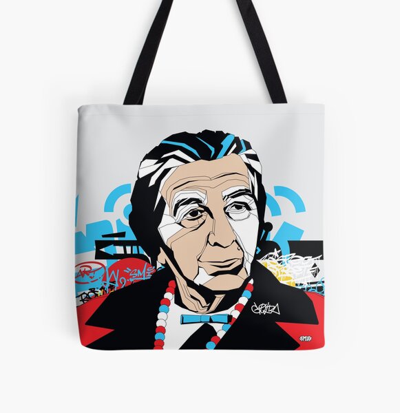 Golda Meir portrait - Pop Art Israeli leader All Over Print Tote Bag
