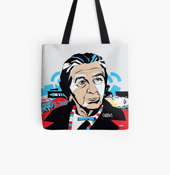 Golda Meir portrait - Pop Art Israeli leader All Over Print Tote Bag