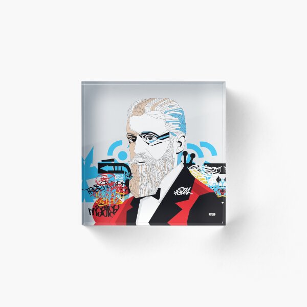 Theodor Herzl - Pop Art Israeli leader gift Acrylic Block