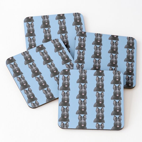 Item preview, Scottie Dog Pattern - Scottish Terrier - Dog Portrait - Blue designed and sold by JadeMadeThis.