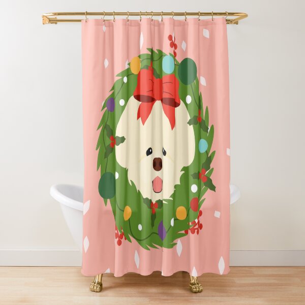 Item preview, Bichon Frise Dog Christmas Wreath designed and sold by Lulupainting.