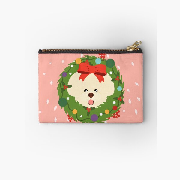 Item preview, Bichon Frise Dog Christmas Wreath designed and sold by Lulupainting.