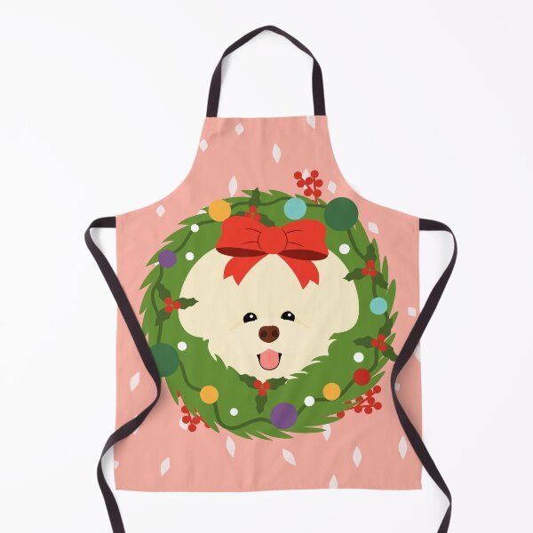 Item preview, Bichon Frise Dog Christmas Wreath designed and sold by Lulupainting.