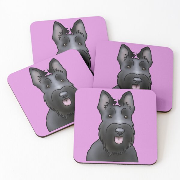 Item preview, Scottie Dog - Scottish Terrier - Dog Portrait - Pink designed and sold by JadeMadeThis.