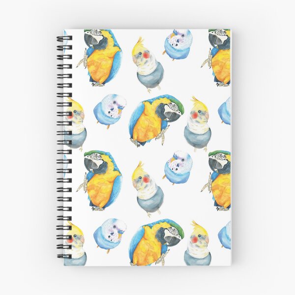 Item preview, Parrot watercolor pattern - macaw, budgies, cockatiel designed and sold by L'Atelier Oranjade.