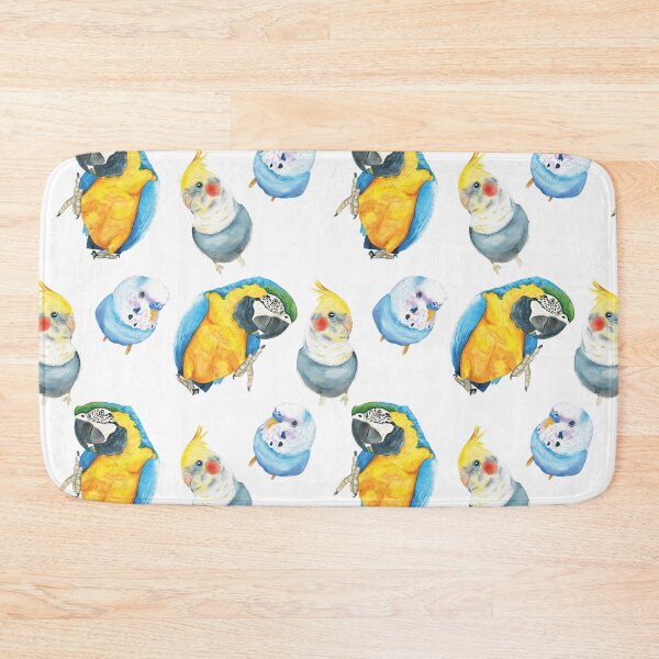 Item preview, Parrot watercolor pattern - macaw, budgies, cockatiel designed and sold by L'Atelier Oranjade.