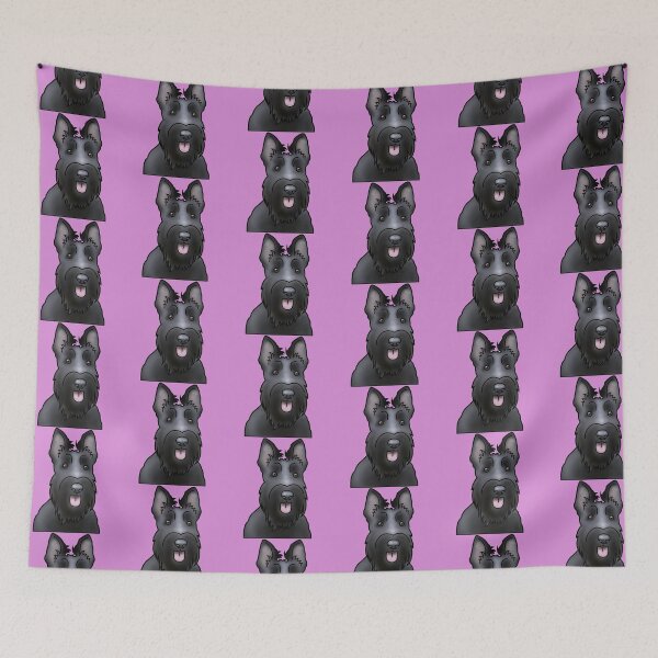 Item preview, Scottie Dog Pattern - Scottish Terrier - Dog Portrait - Pink designed and sold by JadeMadeThis.