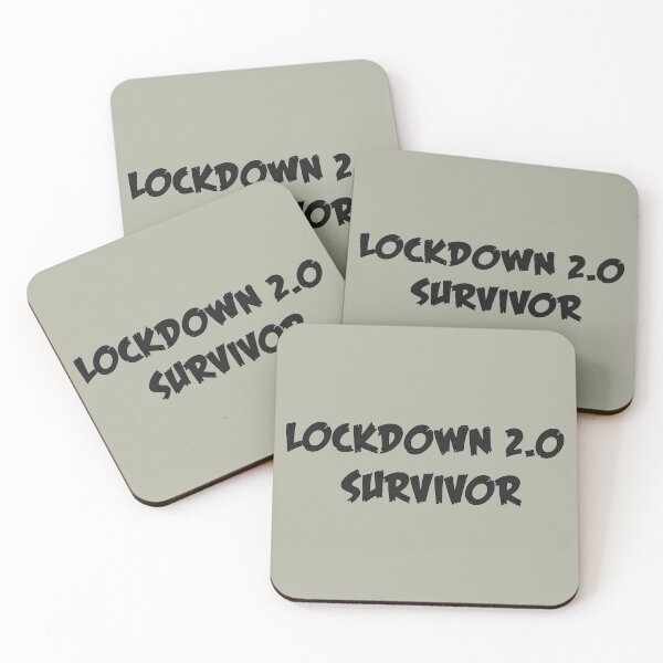 Item preview, Lockdown 2.0 survivor thriller typography - Grey edition designed and sold by Deegital18.