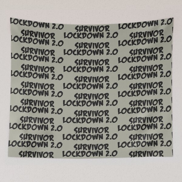 Item preview, Lockdown 2.0 survivor thriller typography - Grey edition designed and sold by Deegital18.