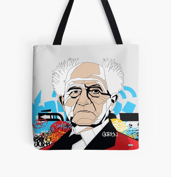David Ben-Gurion portrait - Pop Art Israeli leader All Over Print Tote Bag