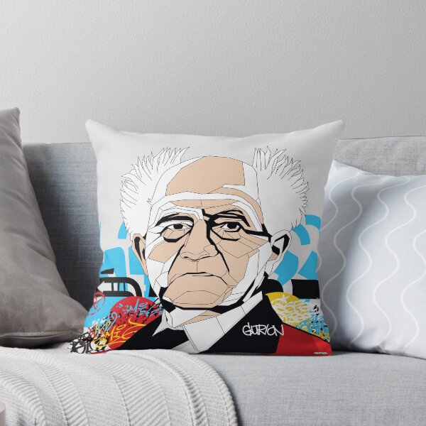 David Ben-Gurion portrait - Pop Art Israeli leader Throw Pillow