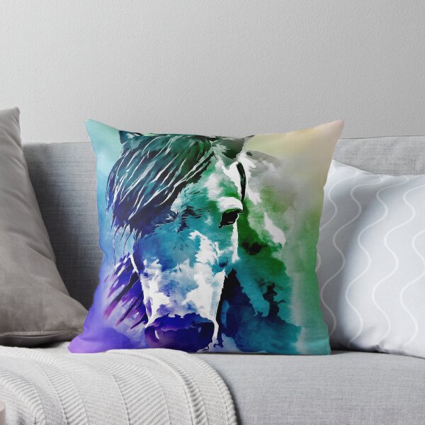 Artikelvorschau, Regenbogen Aquarell Pferd entworfen und verkauft von Sabrine Chelly Shop.