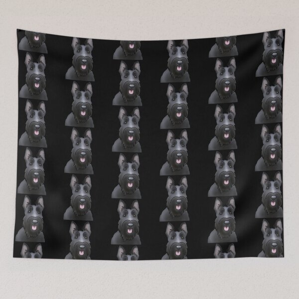 Item preview, Scottie Dog Pattern - Scottish Terrier - Dog Portrait - Black designed and sold by JadeMadeThis.