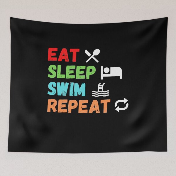 Item preview, Eat Sleep Swim Repeat designed and sold by HobbyRoost.