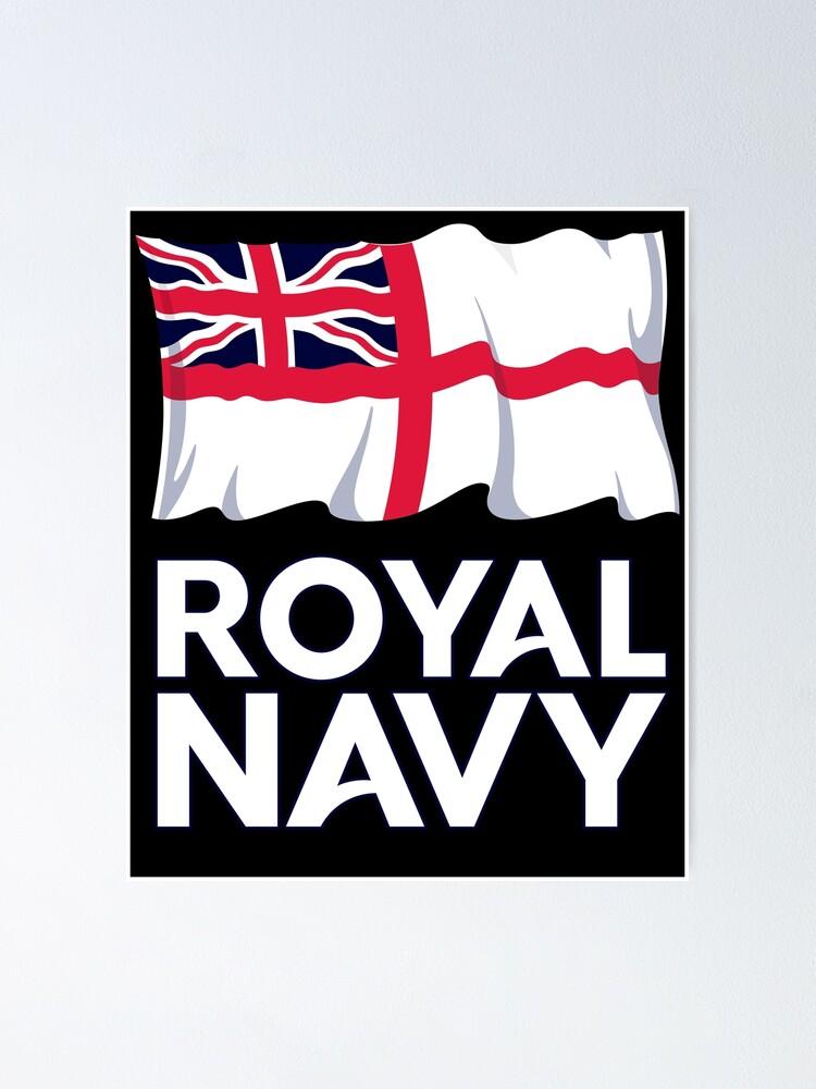 Royal Navy Logo Poster For Sale By Ruiazevedo Redbubble   Fposter,small,wall Texture,product,750x1000 