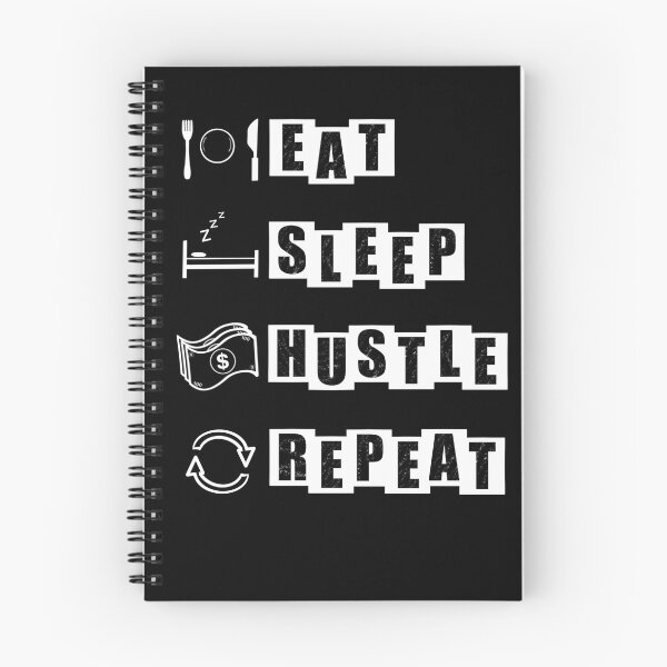 Item preview, Eat, Sleep, Hustle, Repeat - Black designed and sold by BusyMonkeys.