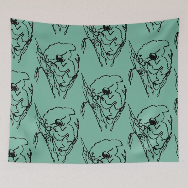 Item preview, Sleepy Koala in eucalyptus tree minimalist design designed and sold by orangerinka.