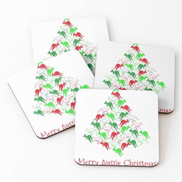 Item preview, Australian Christmas Merry Aussie Christmas Kangaroo Christmas tree designed and sold by Mommaspouch.
