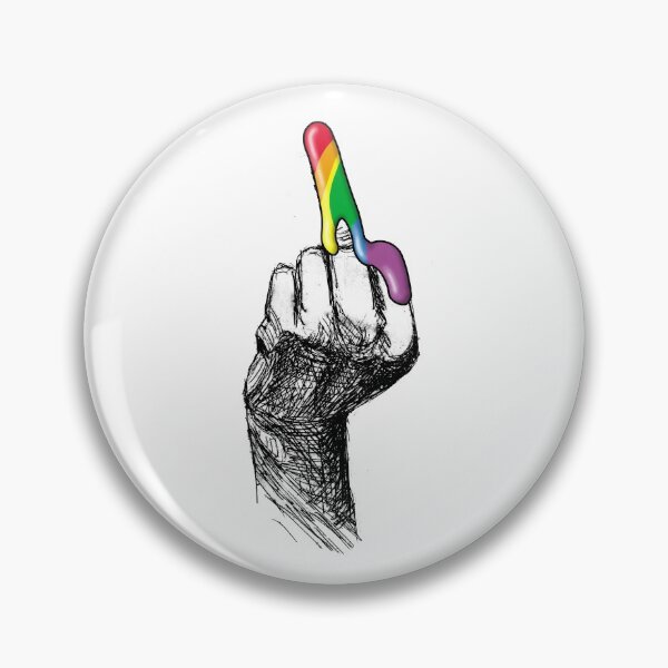 Item preview, Middle finger covered in rainbow slime designed and sold by InkLove.