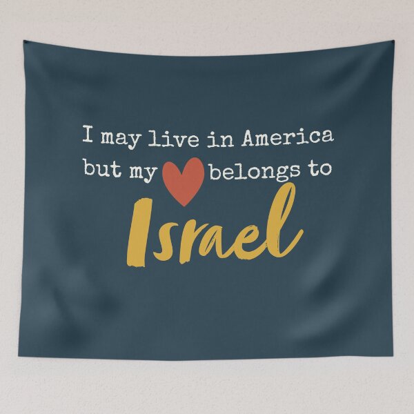 Item preview, I may live in America but my heart belongs to Israel designed and sold by Eenig.