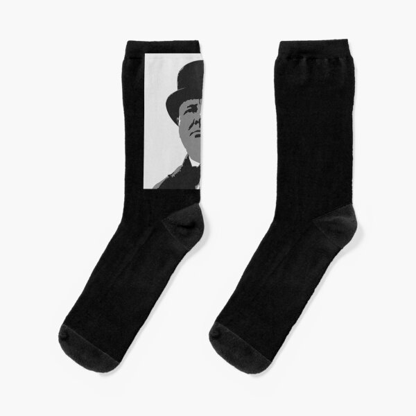 CHURCHILL. Sir Winston Leonard Spencer Churchill. Greatest War Leader. Monotone. Socks