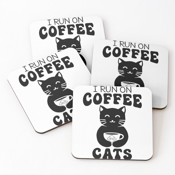 Item preview, I Run on Coffee and Cats designed and sold by LovenLaughter.