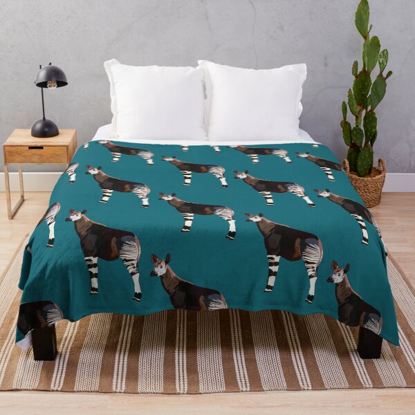 O is for Okapi Throw Blanket