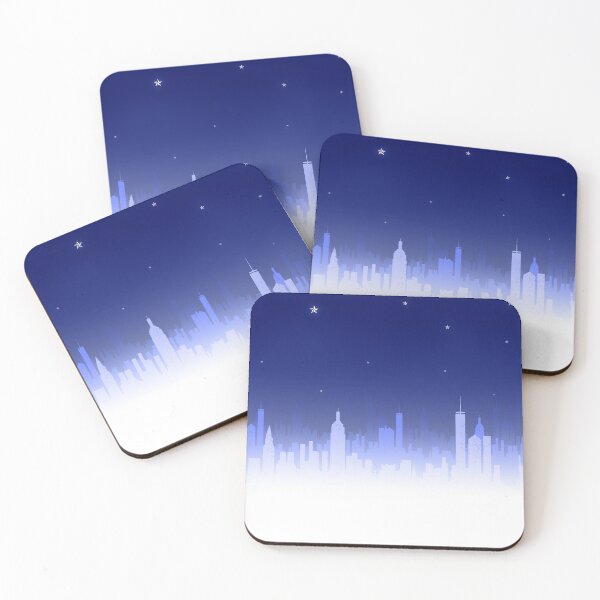 Item preview, America City skyline night sky gradient designed and sold by Roy Store.