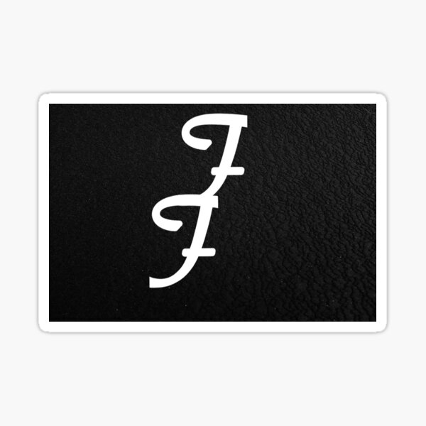 White ff Sticker