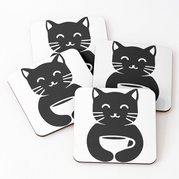 Item preview, Adorable Black Coffee Cat designed and sold by LovenLaughter.