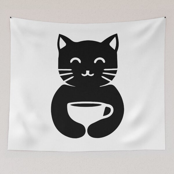 Item preview, Adorable Black Coffee Cat designed and sold by LovenLaughter.