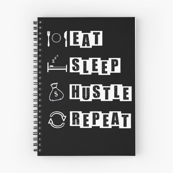Item preview, Eat, Sleep, Hustle, Repeat - Money Bag - Black designed and sold by BusyMonkeys.