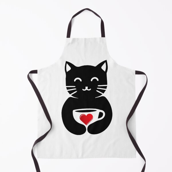 Item preview, Adorable Black Coffee Cat with Heart designed and sold by LovenLaughter.