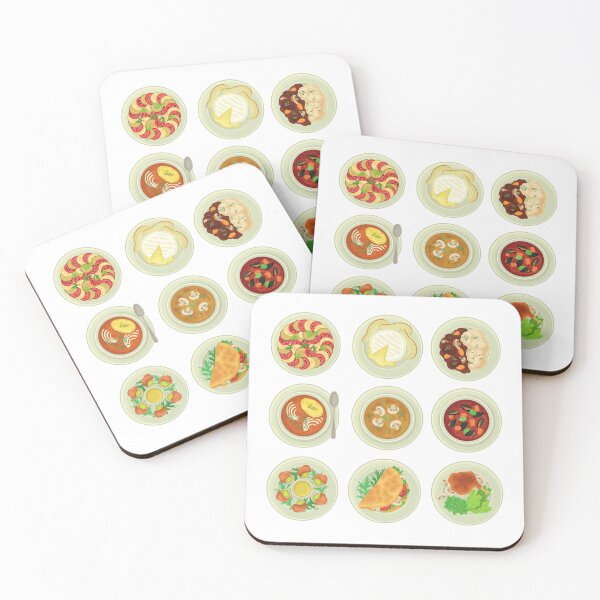 Item preview, FRENCH CUISINE Dishes Meals Food Pack Pattern designed and sold by a-little-ink.