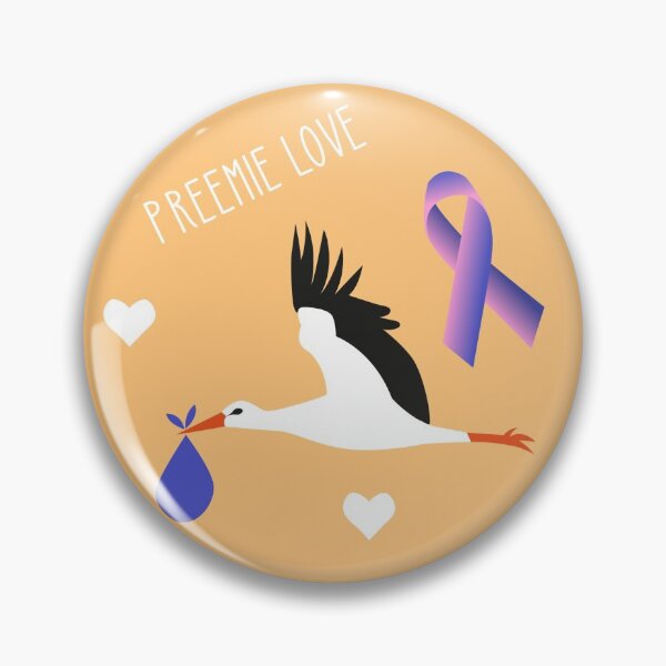 Item preview, Preemie Awareness orange-purple ribbon designed and sold by kobyakov.