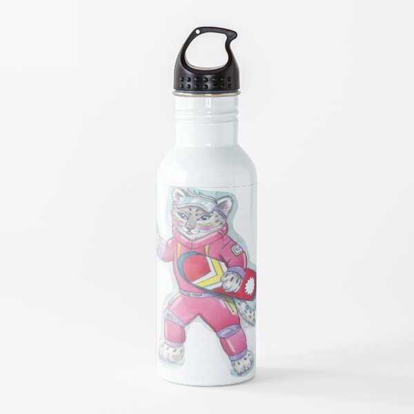 Dawa The Snowboarding Snow Leopard! Water Bottle