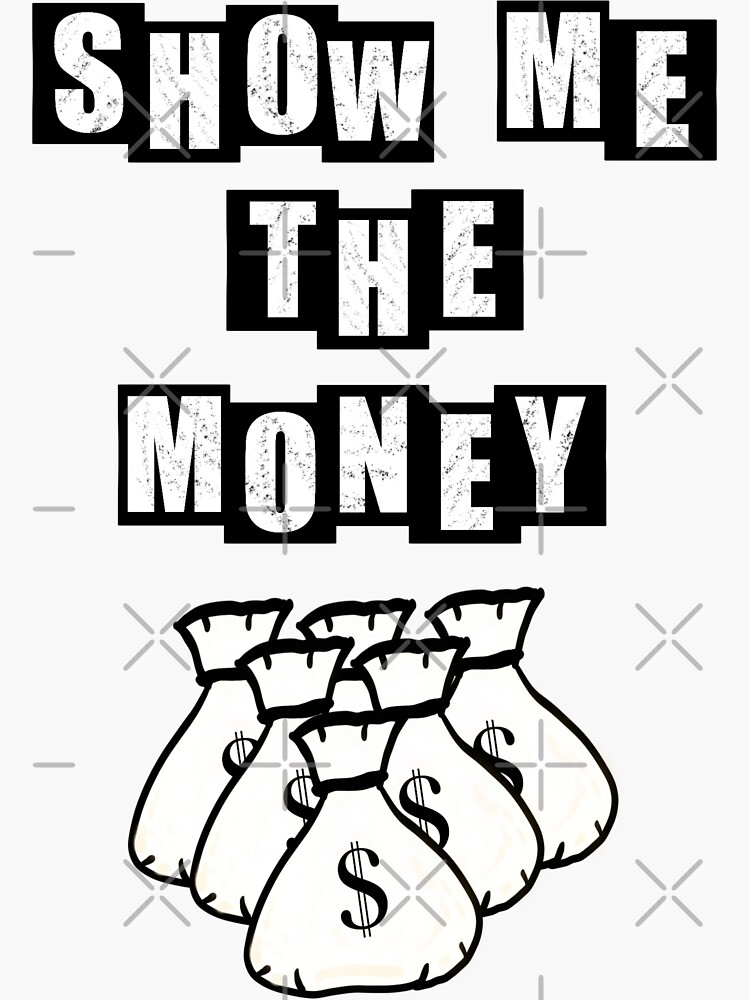 Show Me the Money - Money Bags - White | Sticker