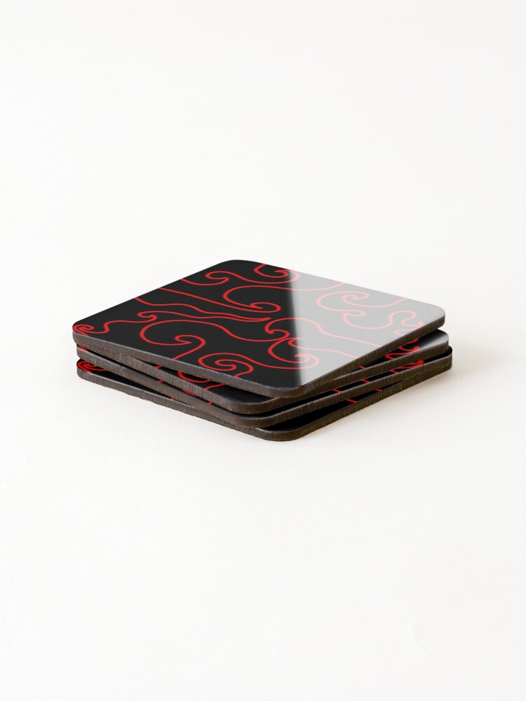 Thumbnail 4 of 5, Coasters (Set of 4), Fire Line Pattern designed and sold by Yeaha.