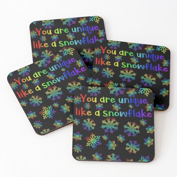Item preview, LGBTQ Pride Christmas, You are Unique like a Snowflake, Gay Christmas, Lesbian Christmas, Rainbow Snowflakes designed and sold by Mandala108.