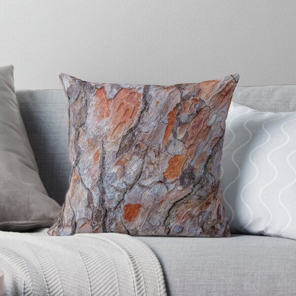 Eucalyptus Tree Bark Throw Pillow