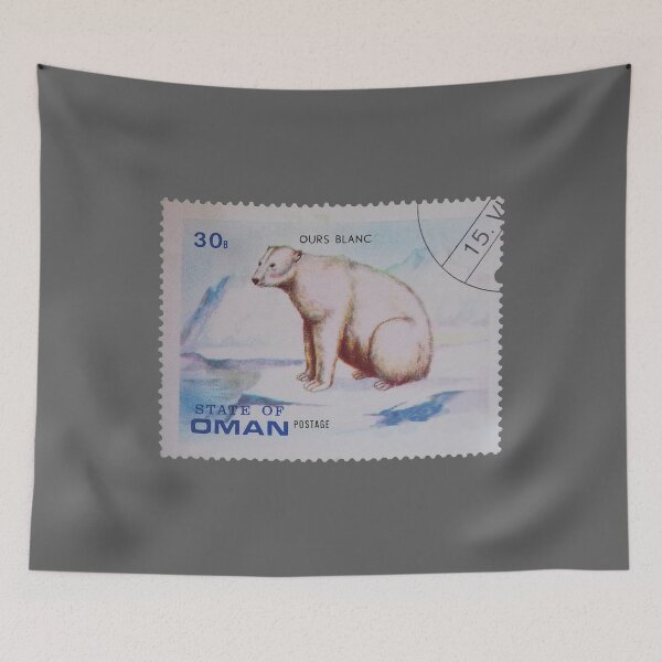Item preview, Cute Polar Bear - Vintage Stamp designed and sold by StampCollection.