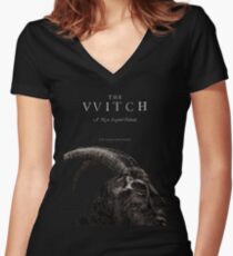 The Witch stylized as The VVitch horror movie Women's Fitted V-Neck T-Shirt