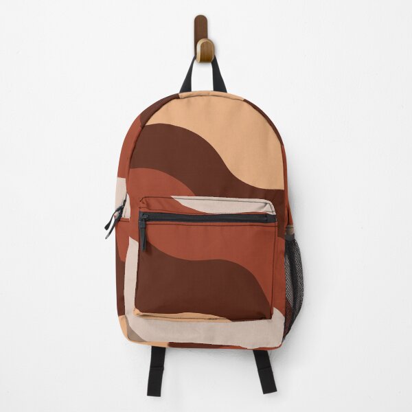 Item preview, Abstract waves in retro beige, brown and maroon color designed and sold by Abbara.