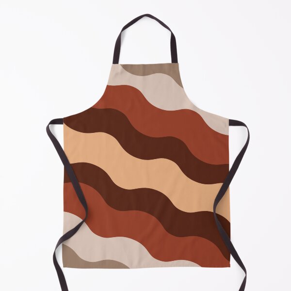Item preview, Abstract waves in retro beige, brown and maroon color designed and sold by Abbara.