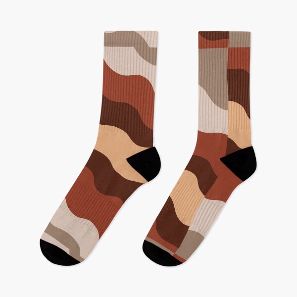 Item preview,  Abstract waves in retro beige, brown and maroon color designed and sold by Abbara.