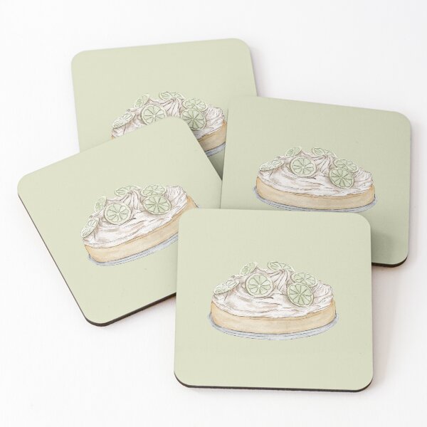 Item preview, watercolor coconut lime cake designed and sold by blackcatgraphic.