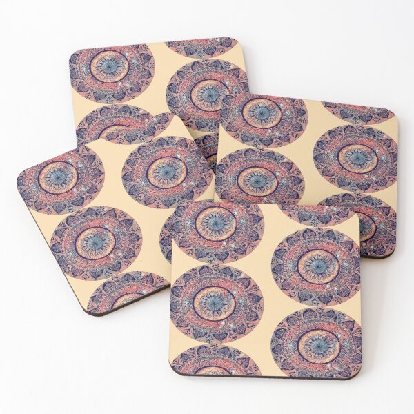 Item preview, SOFT YELLOW,BLUE MANDALA BY FLOWERS  designed and sold by Dahani-mo.