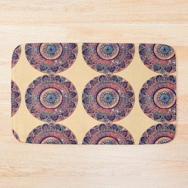 Item preview, SOFT YELLOW,BLUE MANDALA BY FLOWERS  designed and sold by Dahani-mo.